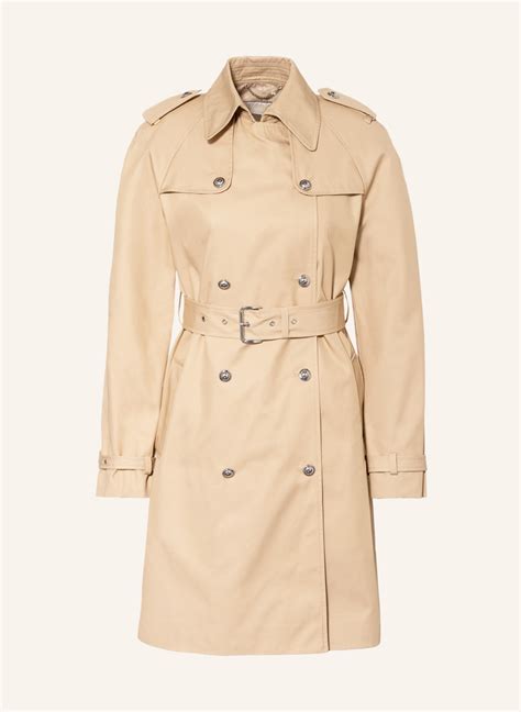 beige michael kors trench coat|Michael Kors single breasted coat.